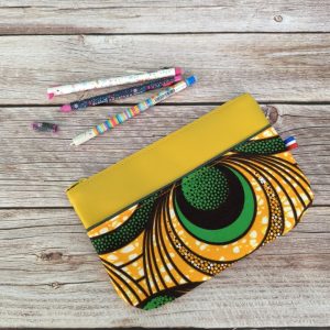 Trousse plate wax jaune vert