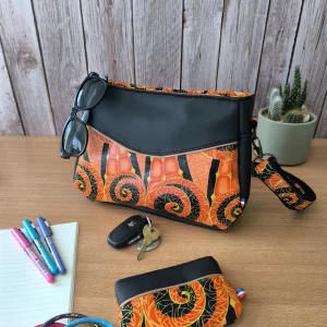 Sac wax orange pailleté