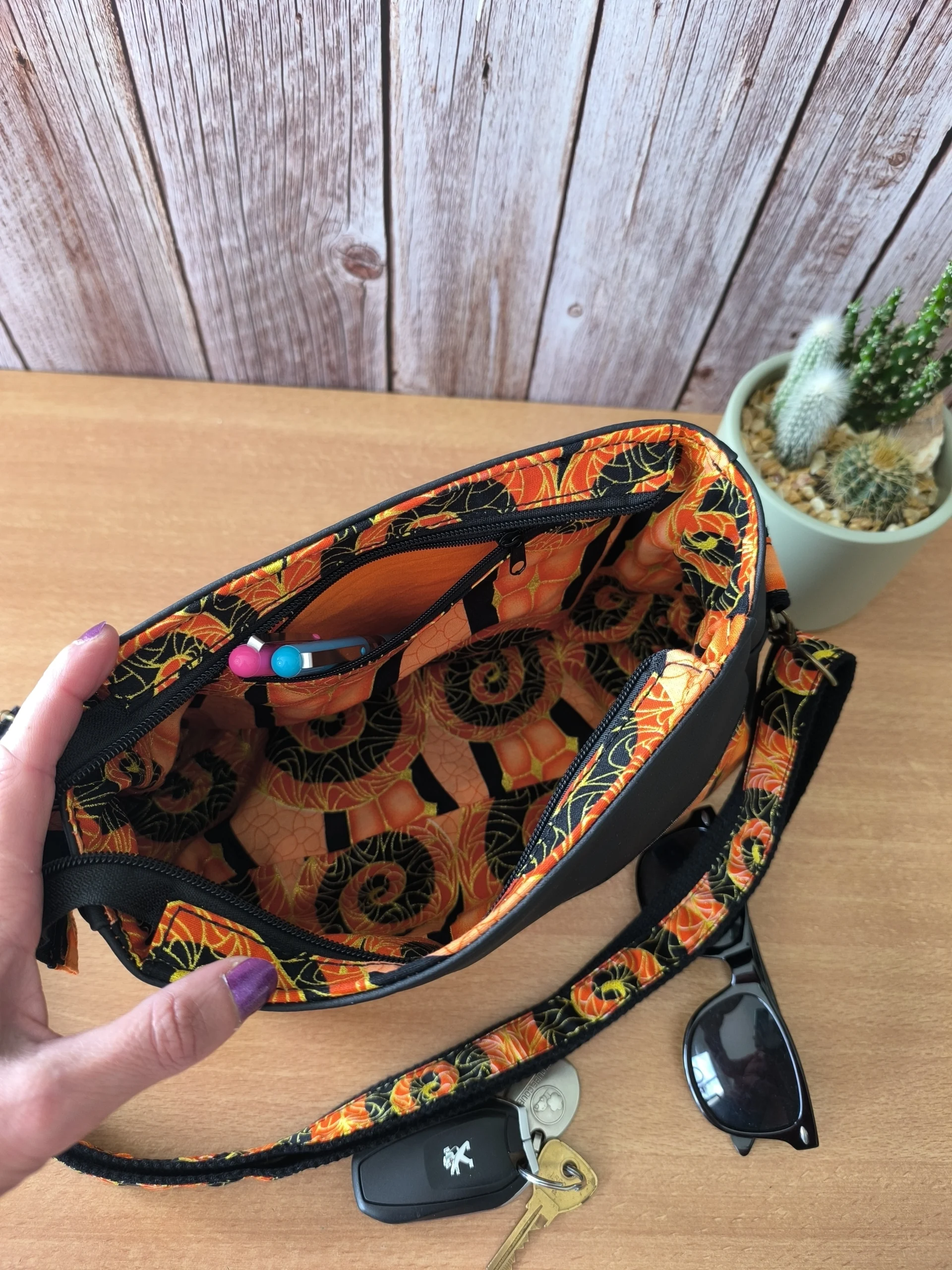 sac wax orange pailleté