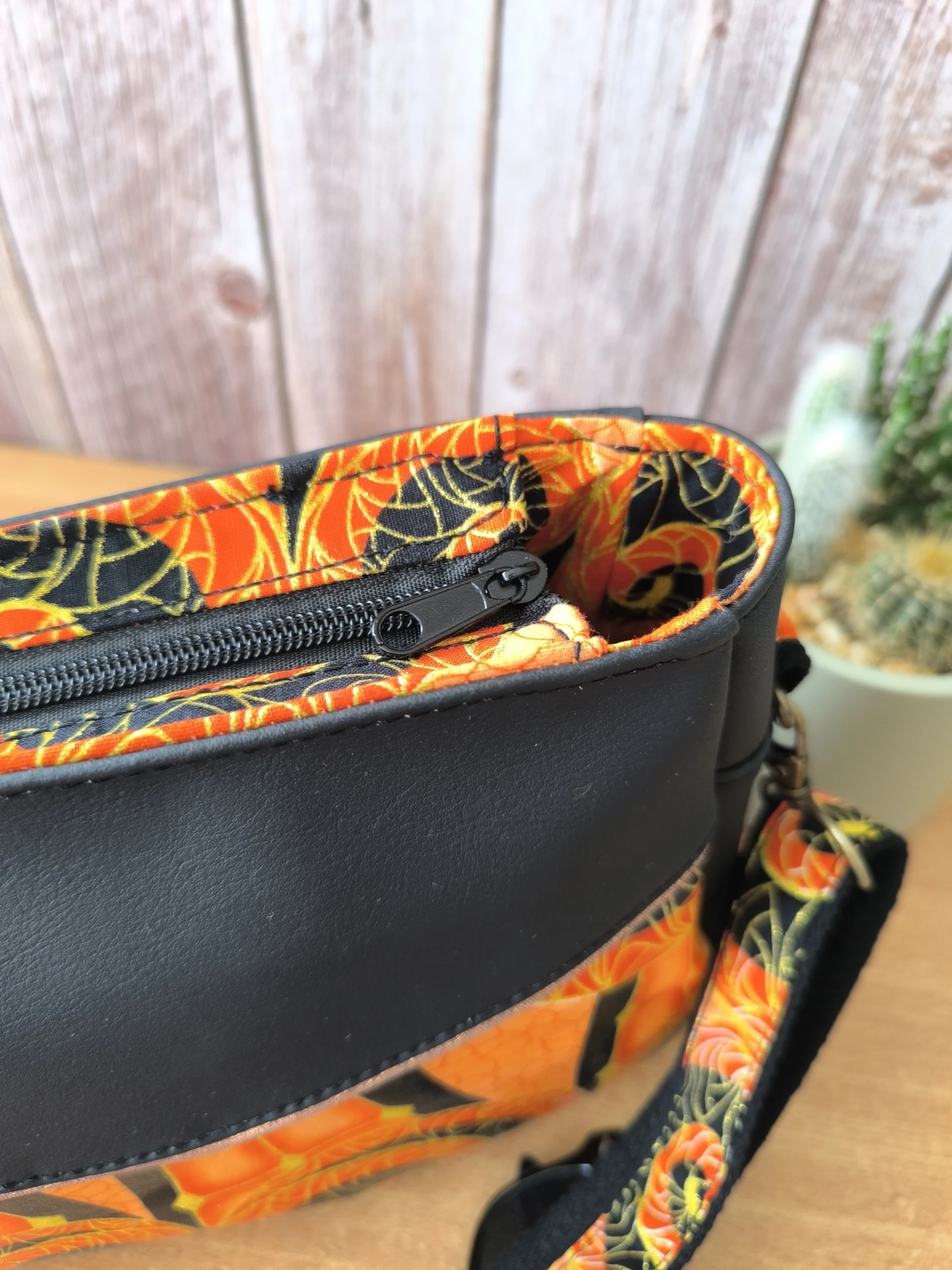 sac wax orange pailleté