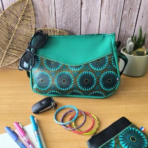 sac wax vert pailleté