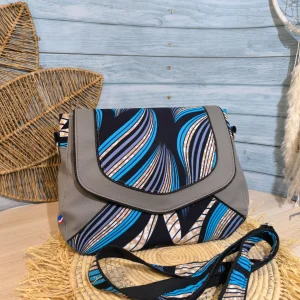 sac wax Nanette gris bleu